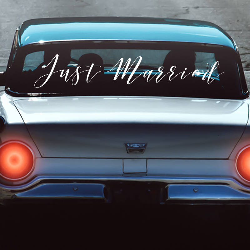 Just Married Getaway Car Sign Decal Send off car sign ideas Just Married Car Decal Just Married Car Sign Just Married Car Decorations - CD2V