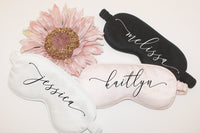 Thumbnail for Personalized Sleepmask | Bridesmaid Eye Mask Gifts | Bridal Shower Favor | Getting Ready Accessories | Wedding Day Self Care Gift
