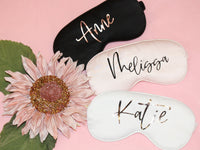 Thumbnail for Personalized Sleepmask | Bridesmaid Eye Mask Gifts | Bridal Shower Favor | Getting Ready Accessories | Wedding Day Self Care Gift
