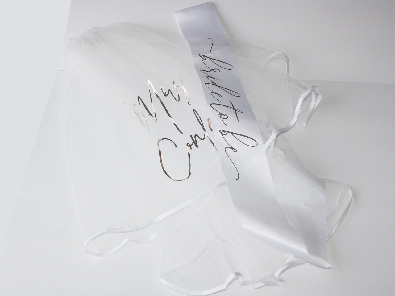 Personalized Veil and sash for Future Mrs