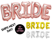Thumbnail for BRIDE Jumbo Foil Letter Balloon Banner Party Decorations DIY Engagement Party Wedding Decorations Bachelorette party bridal shower banner