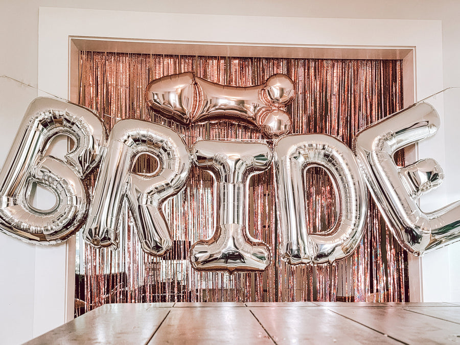BRIDE Jumbo Foil Letter Balloon Banner for graduation gift