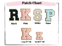 Varsity Letter Patch Crewneck Sweatshirt, Single Initial Monogrammed Chenille Applique Sweatshirt, Bridesmaid Bachelorette gifts 90s Y2K
