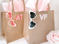 Thumbnail for Shadow Monogram Jute Tote Bag