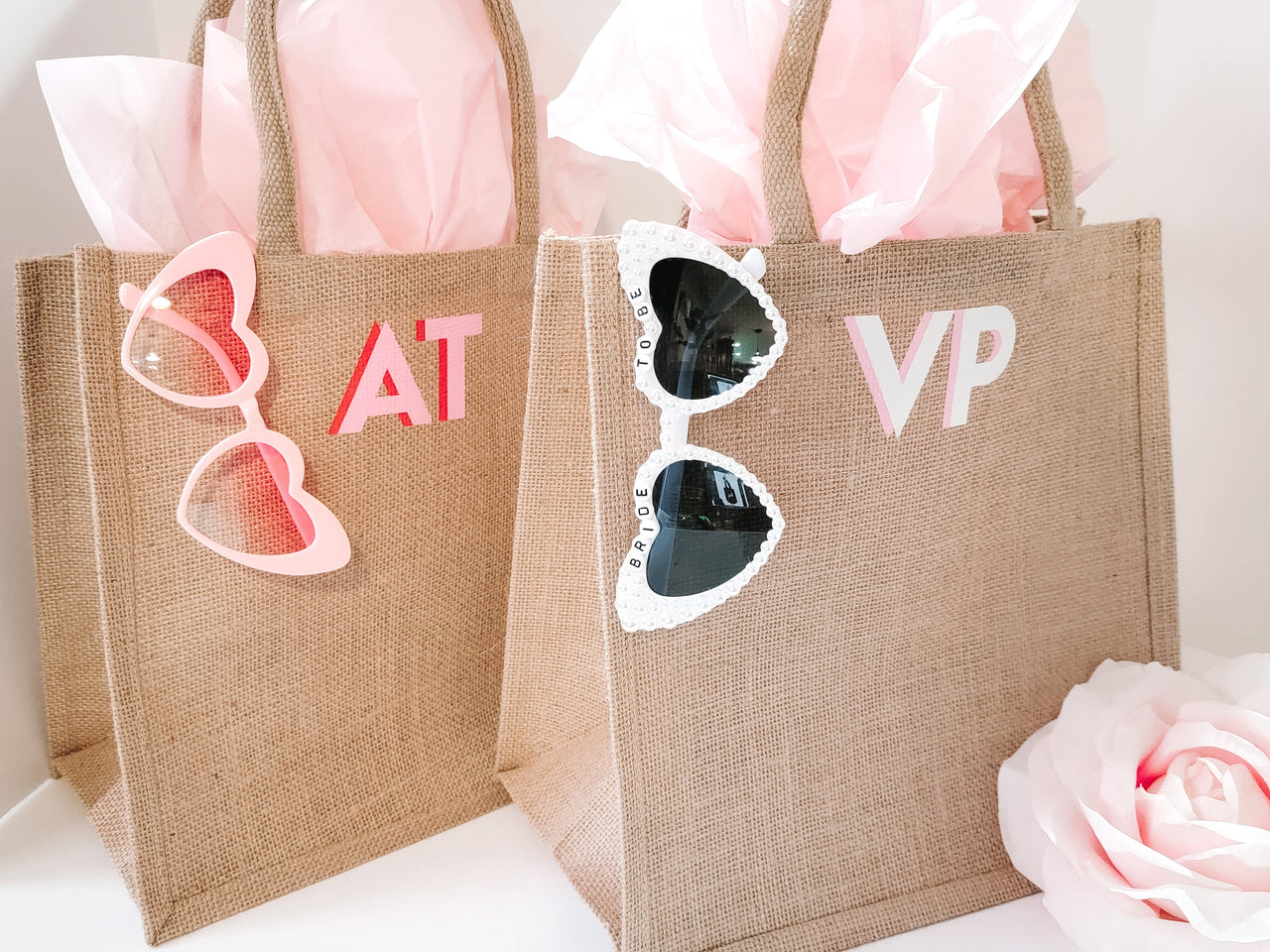 Shadow Monogram Jute Tote Bag