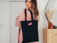 Thumbnail for Personalized Initials Tote Bag with Colorful Shadow Monogram 90's style