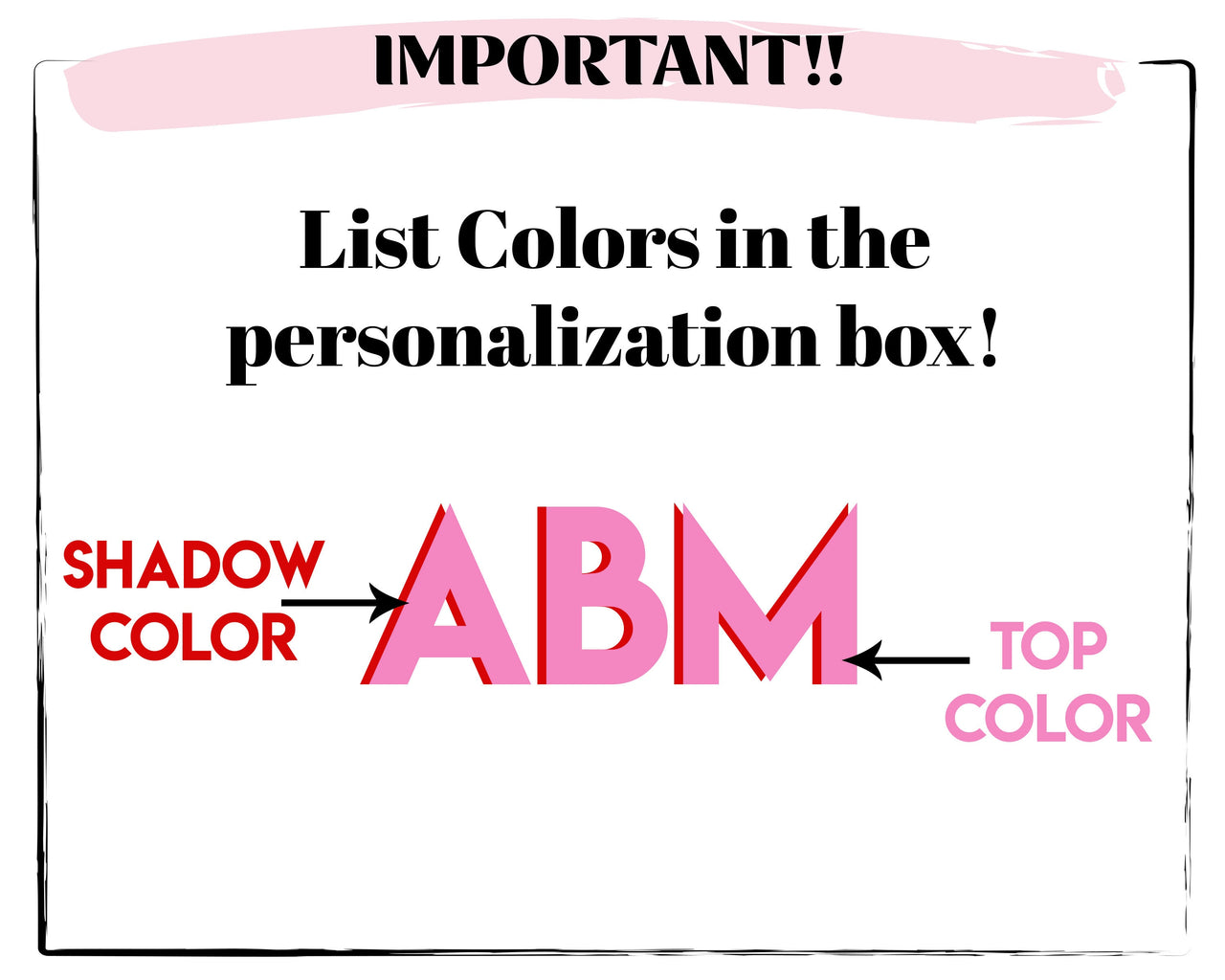 Personalized Initials Tote Bag with Colorful Shadow Monogram 90's style