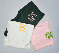 Thumbnail for Monogram Sweatshirt, Personalized Crew Neck Pullover, Colorful 3D Puff Print, 90s Y2K preppy college style Gifts for her