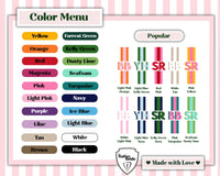 Thumbnail for Shadow Monogram Tumbler with lid and straw, Block shadow with stripe, Stemless Wine Tumbler, Colorful Unique Preppy Y2k Gift
