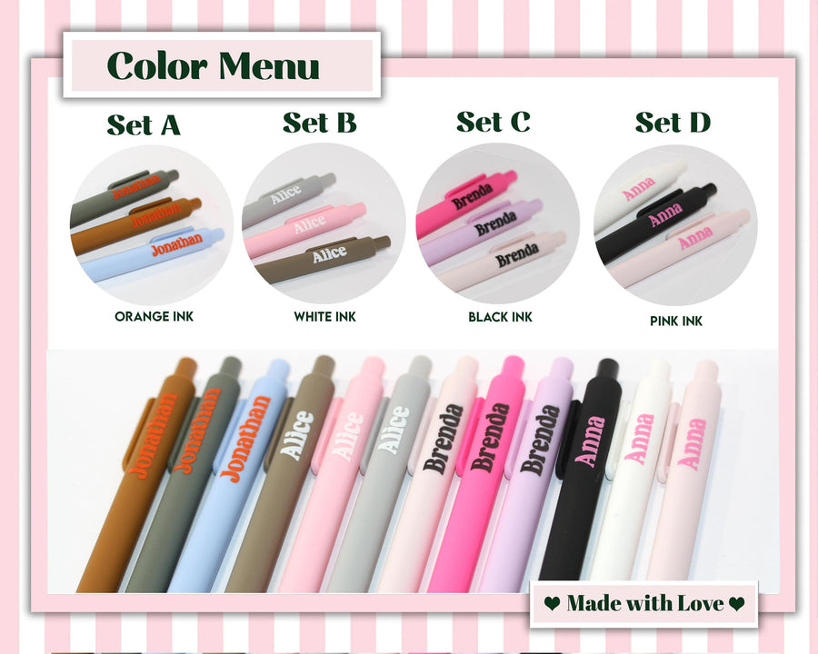 Custom pen set for teacher gifts