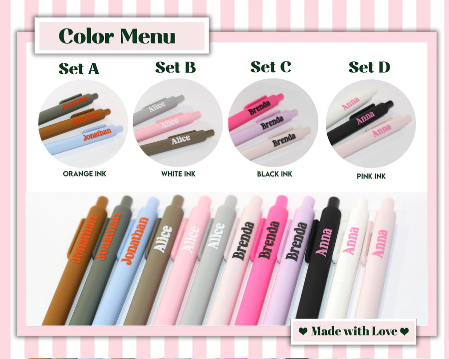 Personalized soft grip pens for teacher gifts