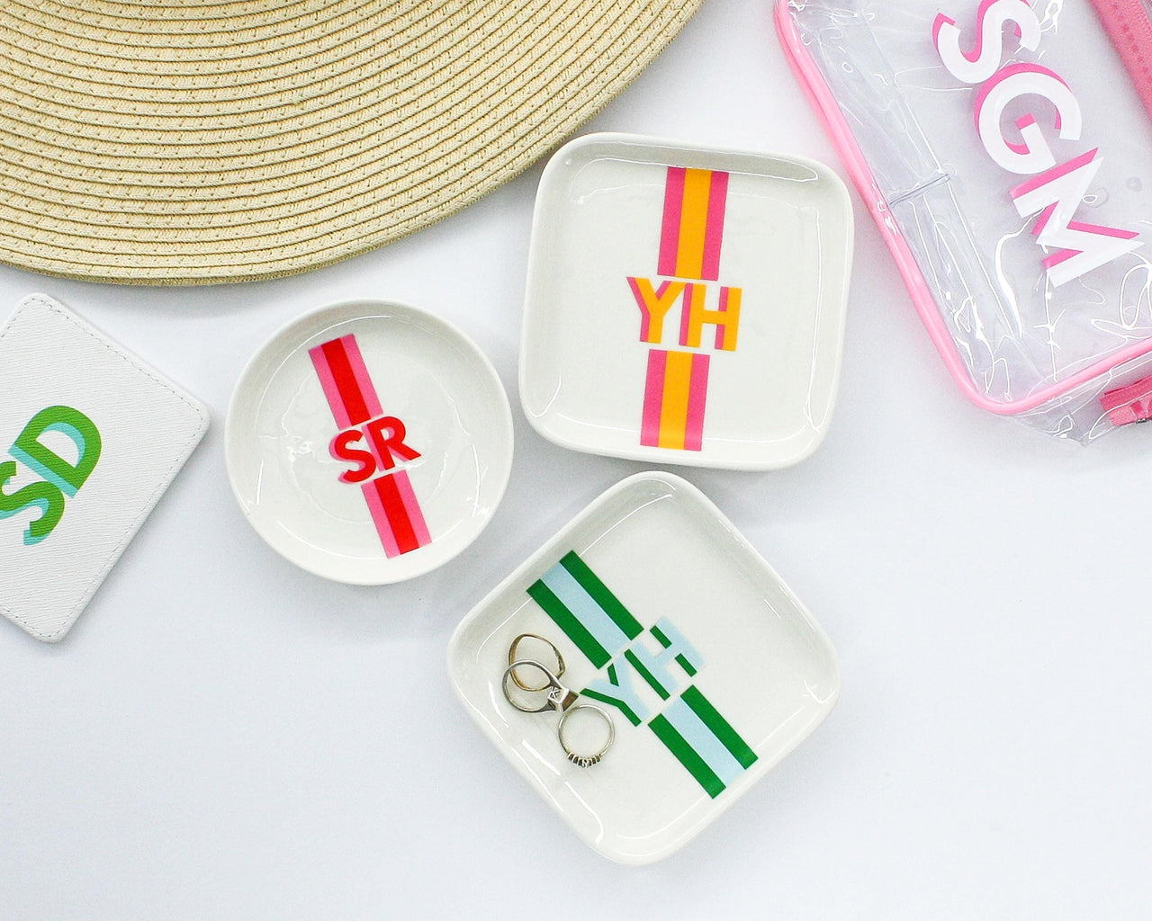 Personalized Shadow Monogram Ring Dish, Block Shadow Custom trinket dish, jewelry tray, Bridesmaid proposal box Gifts, bridal shower gift
