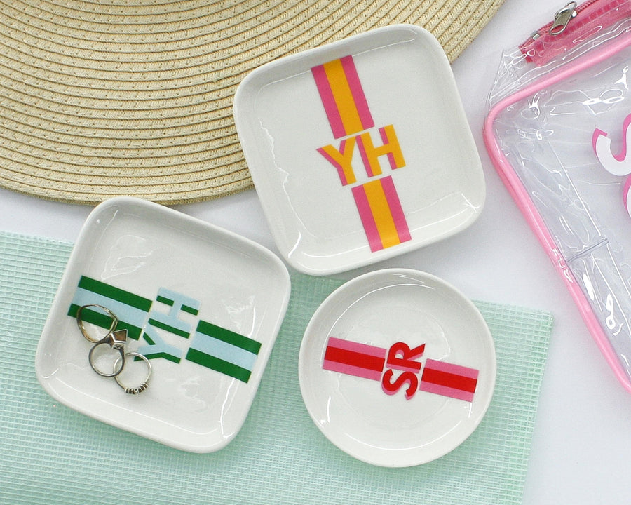 Personalized Shadow Monogram Ring Dish, Block Shadow Custom trinket dish, jewelry tray, Bridesmaid proposal box Gifts, bridal shower gift