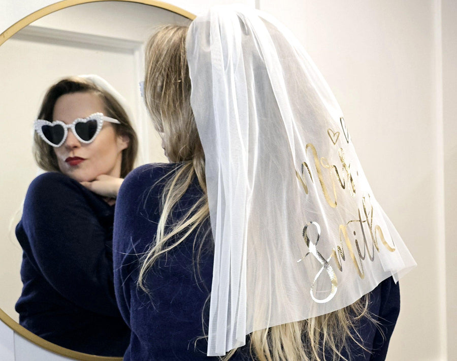 Personalized Bachelorette Veil for Bride for girls trip