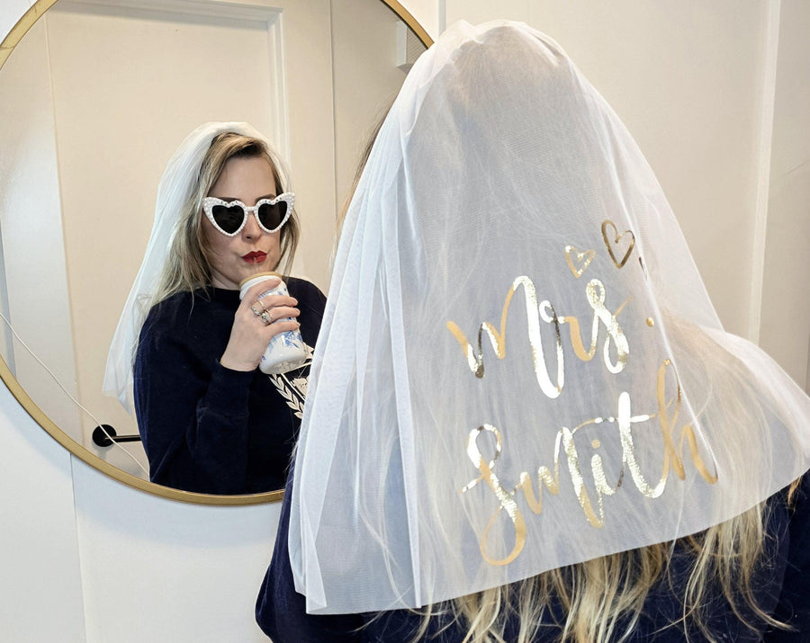 Personalized Bachelorette Veil for Bride for graduation gift