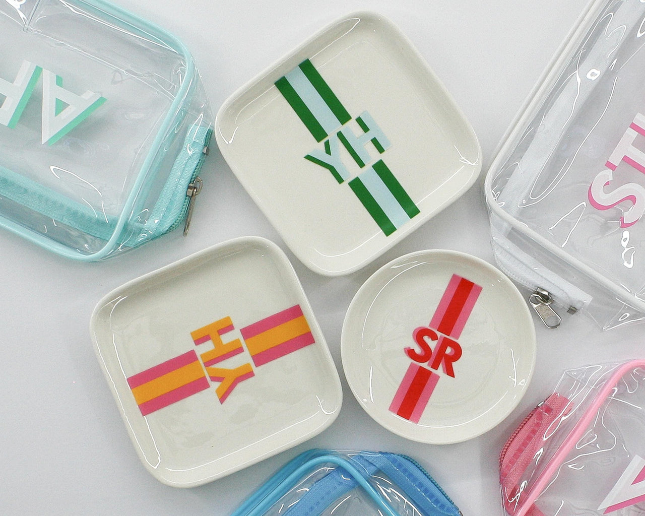 Personalized Shadow Monogram Ring Dish, Block Shadow Custom trinket dish, jewelry tray, Bridesmaid proposal box Gifts, bridal shower gift