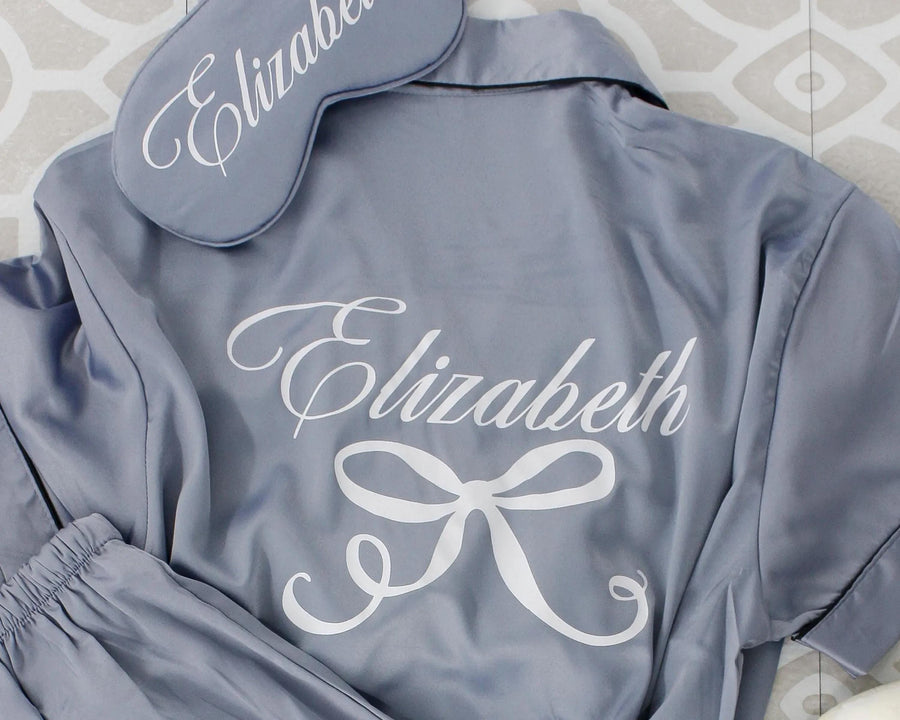 Personalized pajama set for bridesmaid proposal