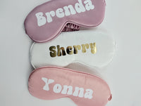 Personalized Sleepmask | Bridesmaid Eye Mask Gifts | Bridal Shower Favor | Getting Ready Accessories | Wedding Day Self Care Gift