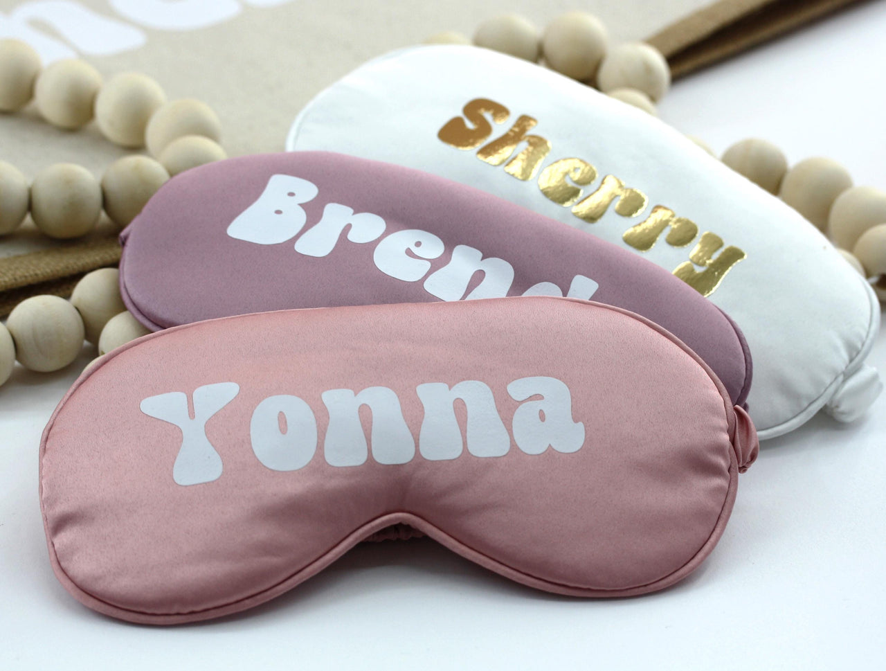 Personalized Sleepmask | Bridesmaid Eye Mask Gifts | Bridal Shower Favor | Getting Ready Accessories | Wedding Day Self Care Gift