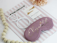 Thumbnail for Girls Gone Mild Bachelorette Party Sleepover Gift Set with Personalized Sleep Mask, To Have and To Hold Clip Set and White Diamond Straw