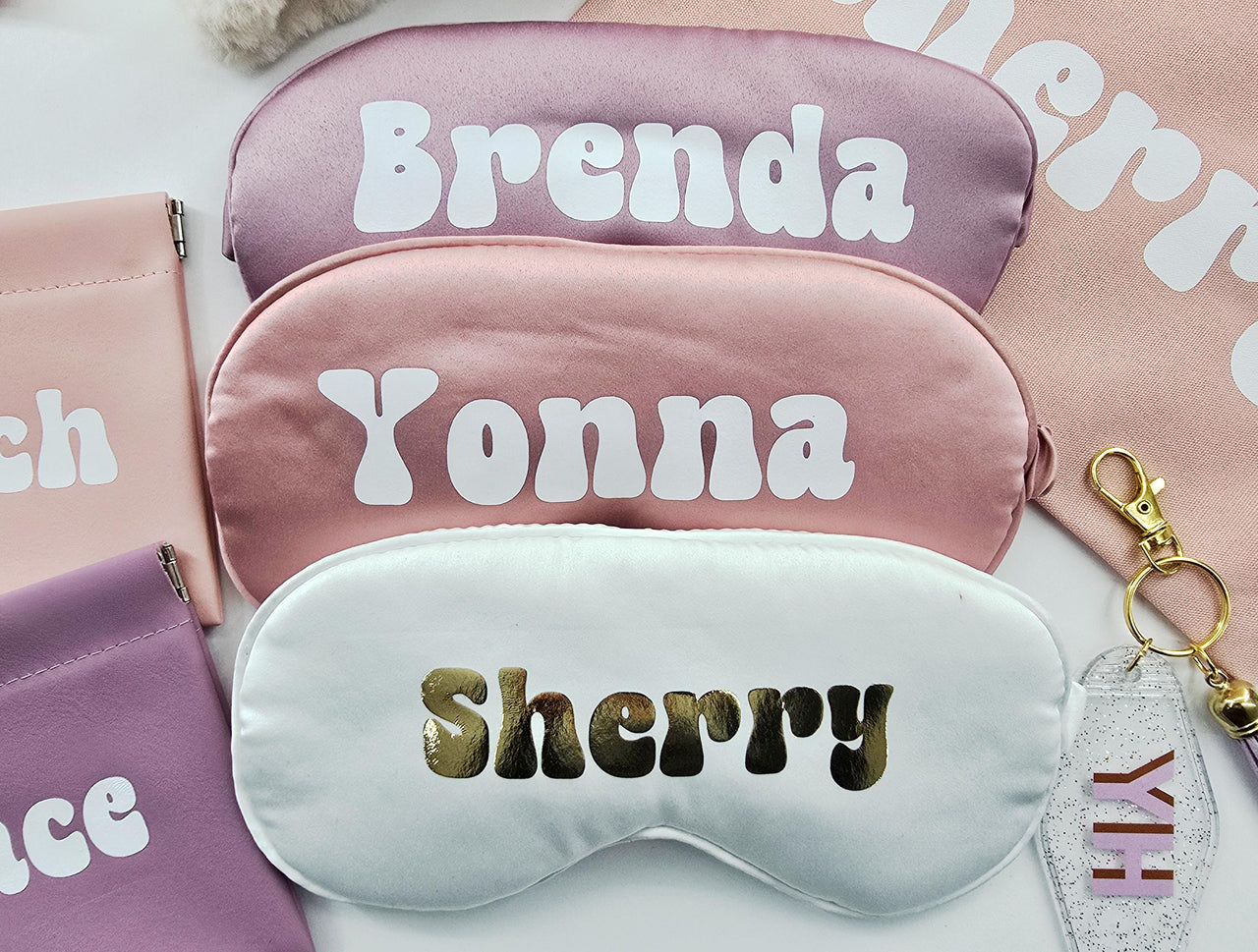 Personalized Sleepmask | Bridesmaid Eye Mask Gifts | Bridal Shower Favor | Getting Ready Accessories | Wedding Day Self Care Gift