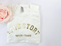 Personalized Love story Crew Neck Pull Over