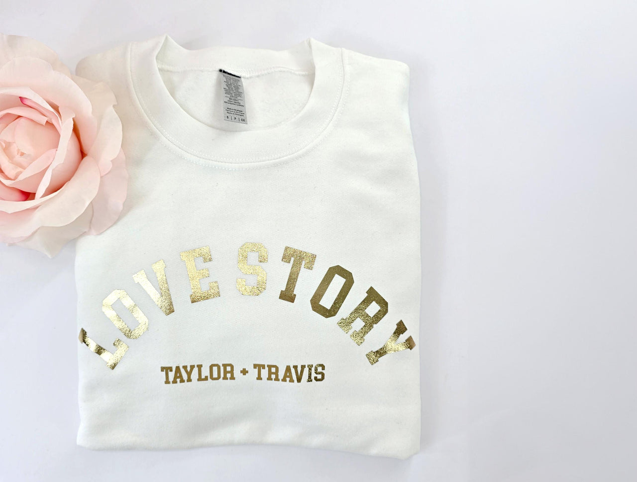 Personalized Love story Crew Neck Pull Over