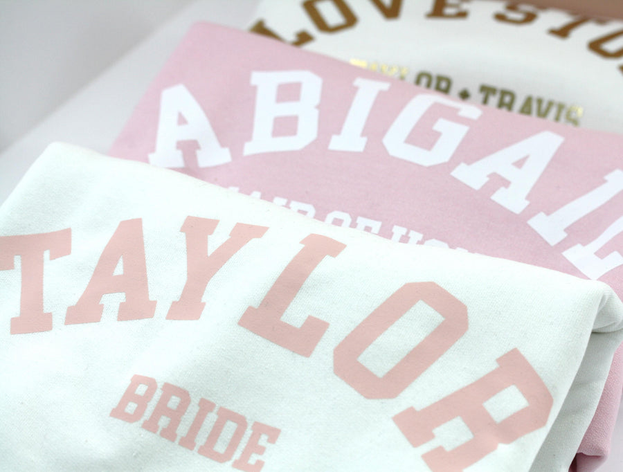 Personalized Love story Crew Neck Pull Over