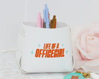 Thumbnail for Life of a Custom Text Catch All Cup Vegan Leather Pen Holder