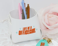 Thumbnail for Life of a Custom Text Catch All Cup Vegan Leather Pen Holder