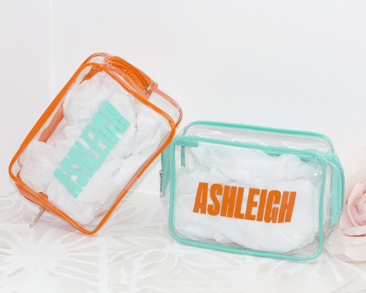 Personalized Showgirl Clear Toiletry Bag, TSA Approved