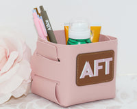 Thumbnail for Personalized Catch all Cup with shadow monogram made of vegan leather