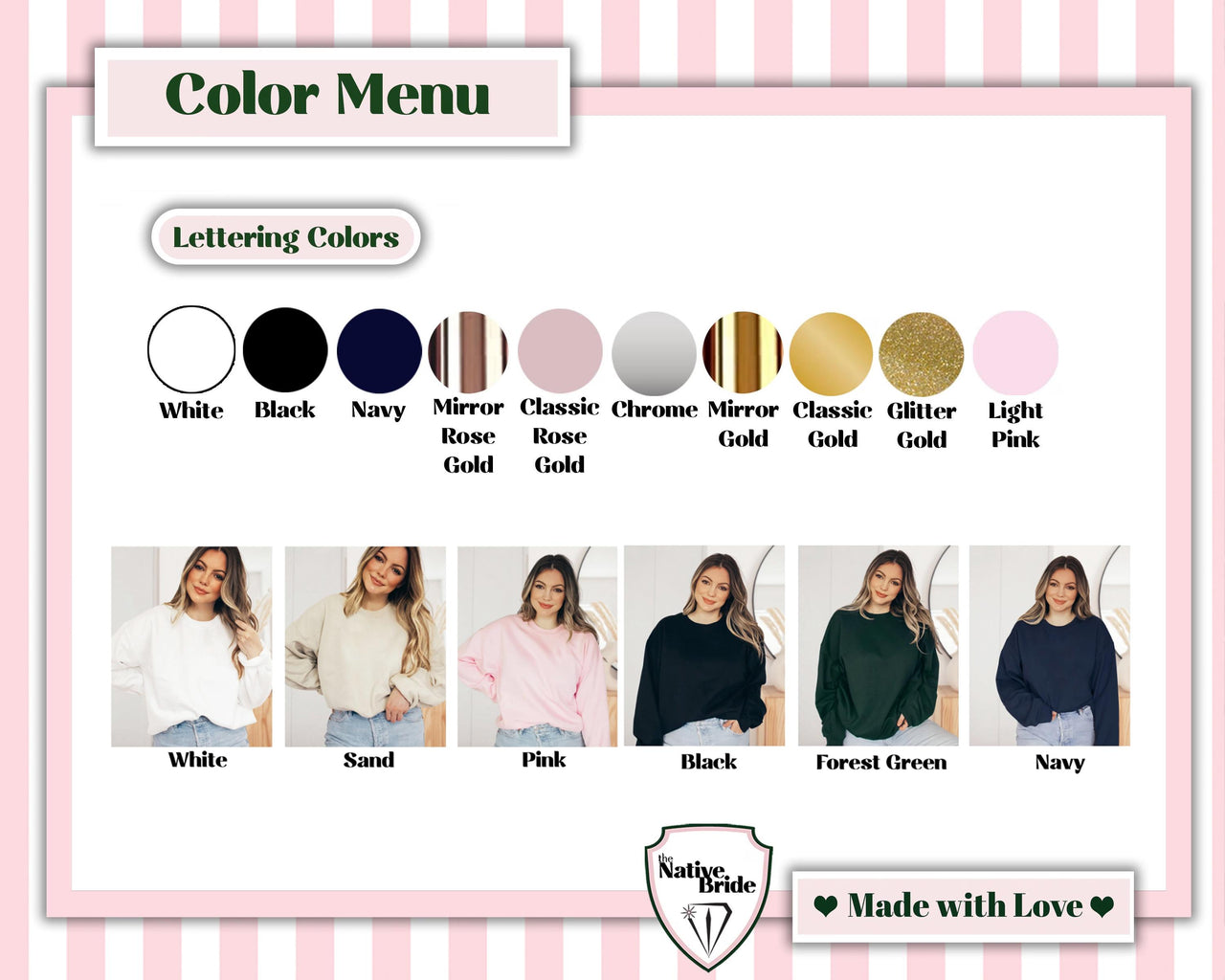 Personalized Love story Crew Neck Pull Over