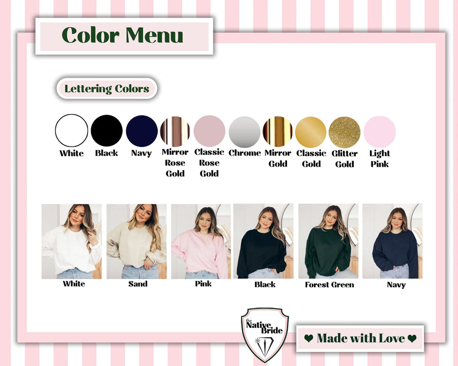 Personalized Love story Crew Neck Pull Over