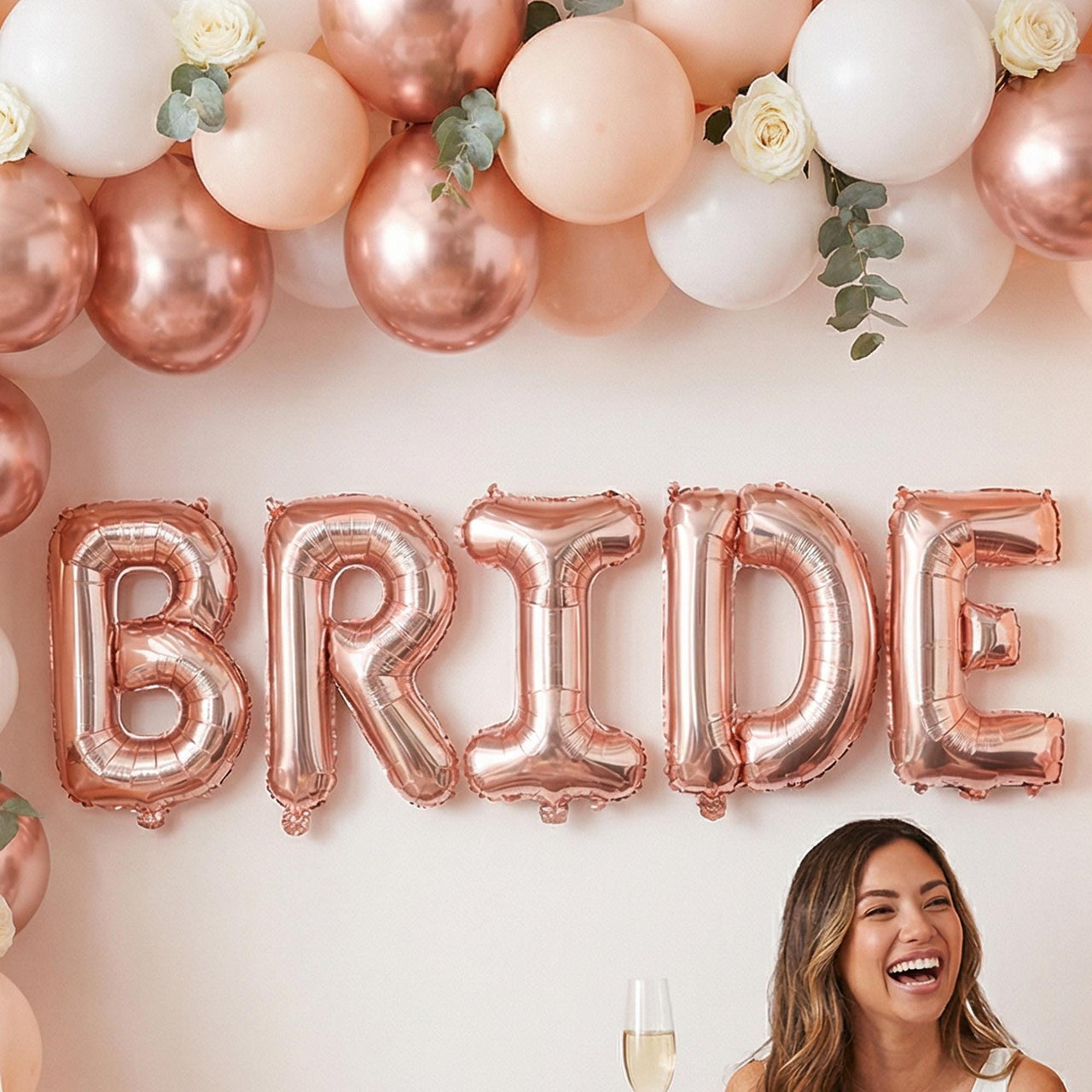 BRIDE Jumbo Foil Letter Balloon Banner Party Decorations DIY Engagement Party Wedding Decorations Bachelorette party bridal shower banner