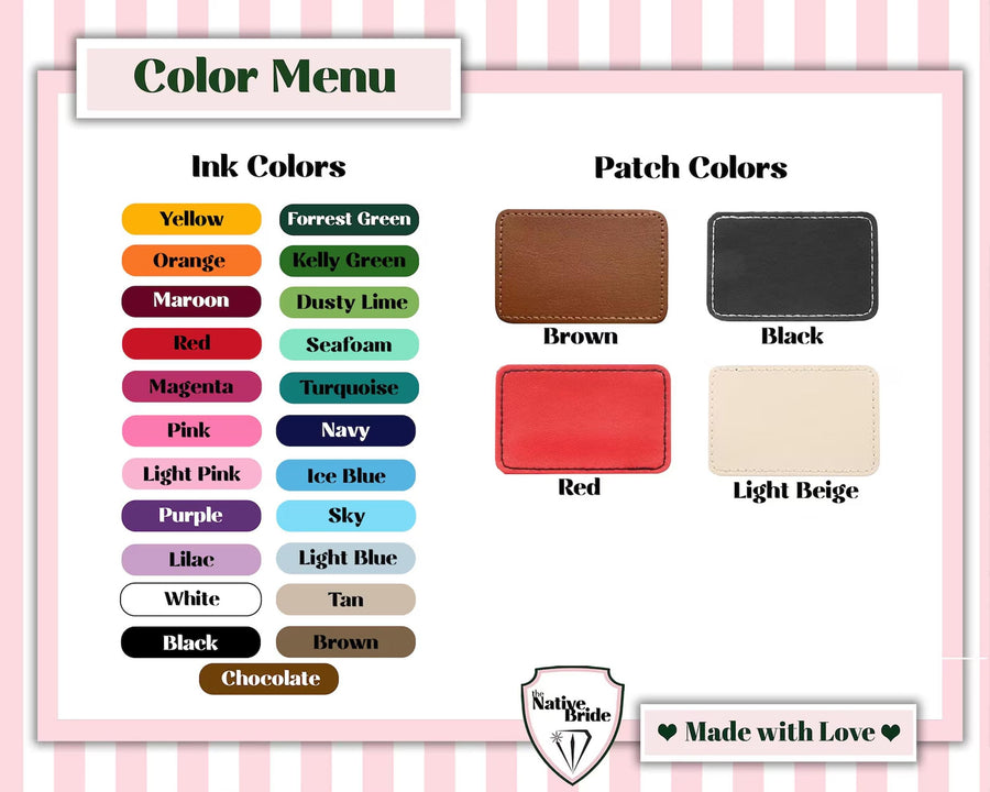 Personalized Vegan Leather Pouch with custom for bachelorette weekend