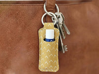 Thumbnail for Lip Balm Holder Keychain and Wristlet in Tropical, checkered and y2k smiley face Print Options