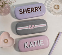Personalized Shadow Monogram eyeglass sunglass Glasses Case, Custom Name, Pastel Sunglasses Holder