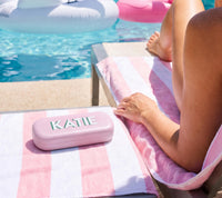 Personalized Shadow Monogram eyeglass sunglass Glasses Case, Custom Name, Pastel Sunglasses Holder