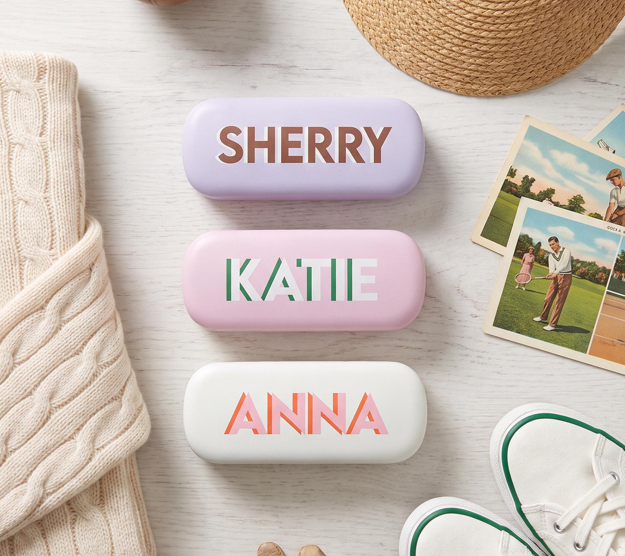 Personalized Shadow Monogram eyeglass sunglass Glasses Case, Custom Name, Pastel Sunglasses Holder