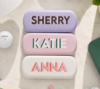 Personalized Shadow Monogram eyeglass sunglass Glasses Case, Custom Name, Pastel Sunglasses Holder