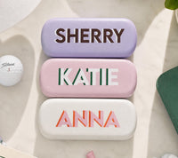Personalized Shadow Monogram eyeglass sunglass Glasses Case, Custom Name, Pastel Sunglasses Holder