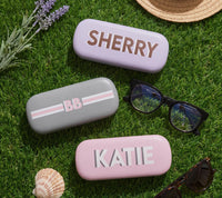 Personalized Shadow Monogram eyeglass sunglass Glasses Case, Custom Name, Pastel Sunglasses Holder