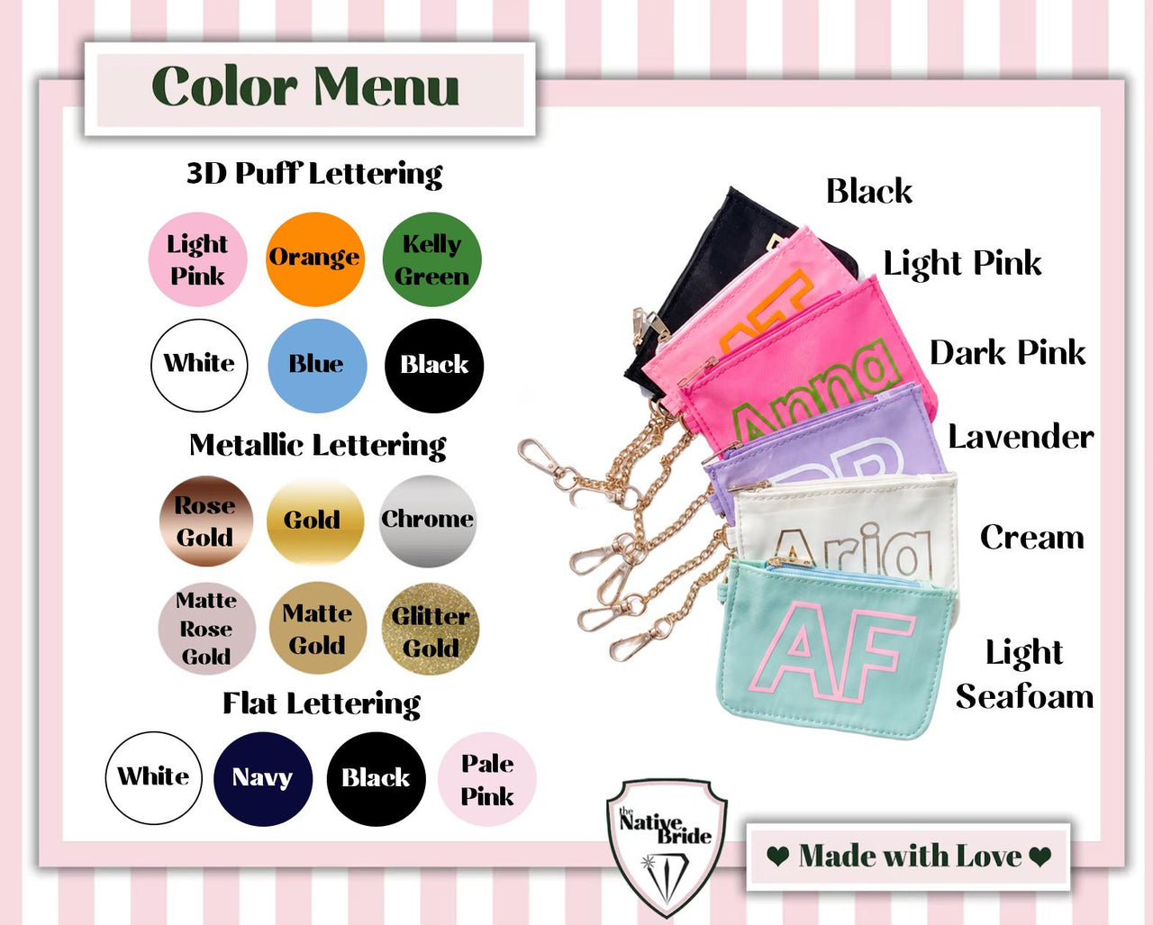 Personalized Coin Pouch Keychain, Mini Keychain zip bag, Small Jewelry Pouch, Portable Cable Bag, Earbud Case, Preppy Y2K Gift