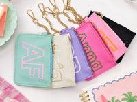 Personalized Coin Pouch Keychain, Mini Keychain zip bag, Small Jewelry Pouch, Portable Cable Bag, Earbud Case, Preppy Y2K Gift