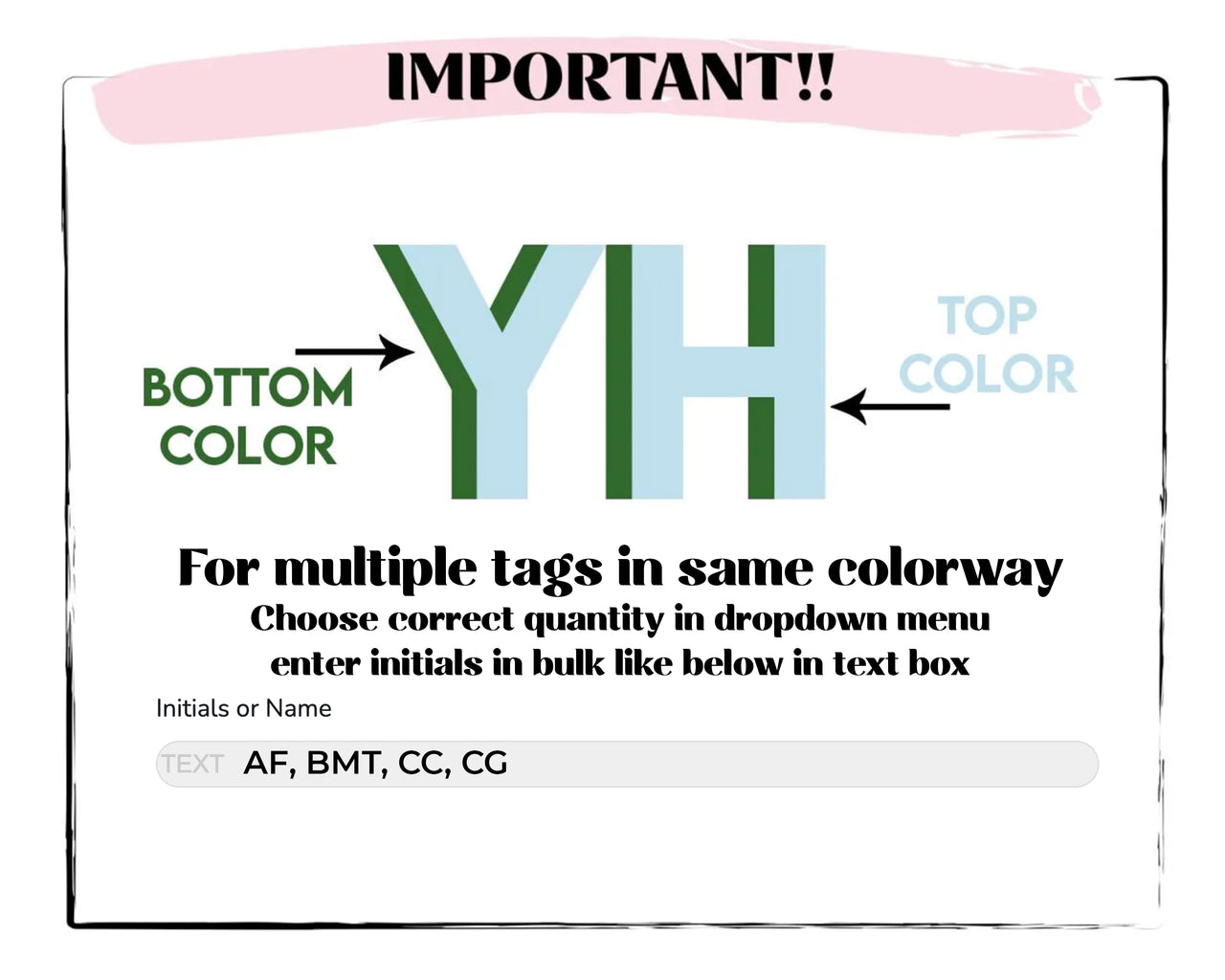 Personalized Shadow Monogram Vegan Leather Luggage Bag Tag in fun and colorful colors