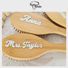 Personalized Bamboo Hair Brush with 3D laser cut Name