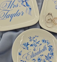 Personalized coquette bow ring rish