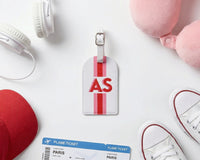 Personalized Shadow Monogram Vegan Leather Luggage Bag Tag in fun and colorful colors