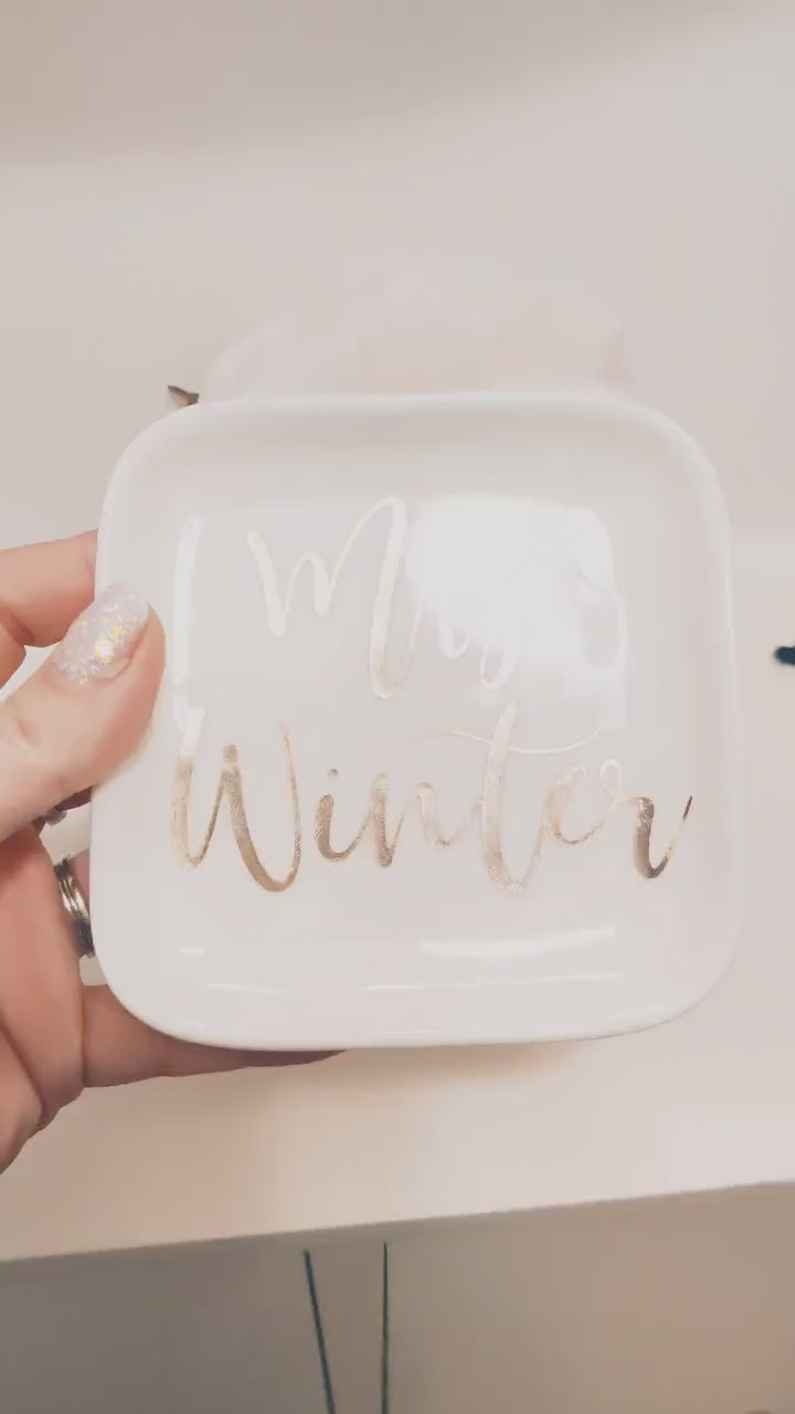 Personalized Mrs Ring Dish